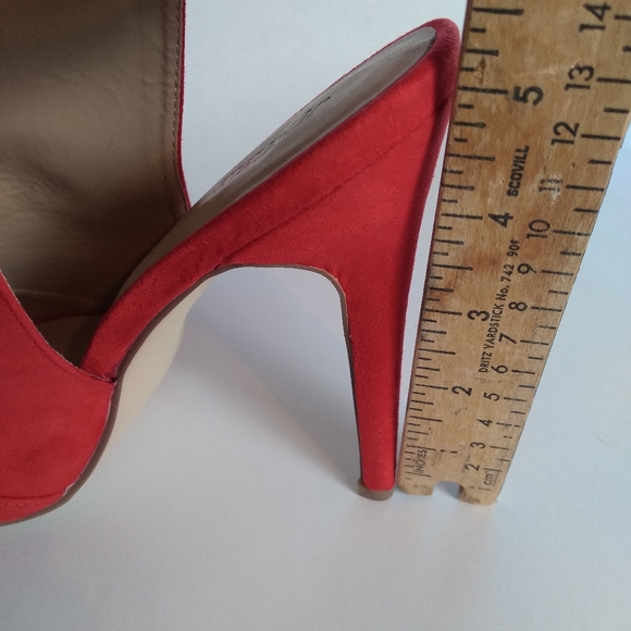 JUSTFAB Emerva Women's Red Peep-Toe, Ankle Strap Stiletto Heels- Size 9 NWT - Picture 6 of 9